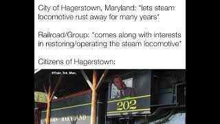 City of Hagerstown after someone has interests in restoring a steam loco they’ve been letting rust [upl. by Karlotte]