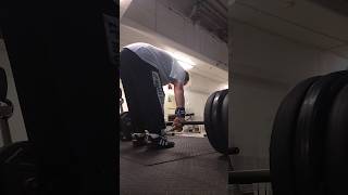 Beltless DOUBLE OVERHAND deadlifts with 1325 kg292lbs gripstrength [upl. by Porcia]