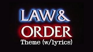 LAW amp ORDER Theme wlyrics [upl. by Christyna]