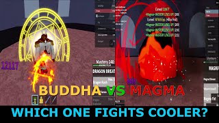 Roblox  13 Blox Fruits Magma vs Buddha Fruit Which is more entertaining against Don Swan [upl. by Kassab]