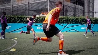 How to improve strength balance and agility  Soccer training drill  5aside [upl. by Rene]