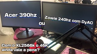 Zowie 240hz ou Acer 390hz XL2566K oque esperar Comparativo entre XL2546K e XV252QF e opiniões [upl. by Dreyer]