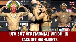 UFC 307 Ceremonial FINAL Face off Highlights [upl. by Idnem]