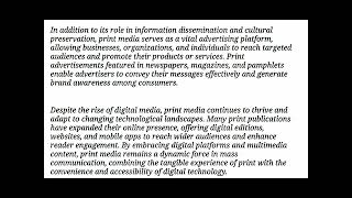 Print Media newspapers magazines periodicals books pamphlets Broadcast media radio TV film [upl. by Arakat]