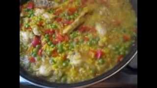 PAELLA DE CONEJO Y POLLO ARROZ [upl. by Yulma653]