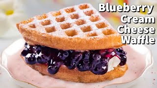 Blueberry Cream cheese Waffle  Belgian Waffle Co [upl. by Wehttan935]