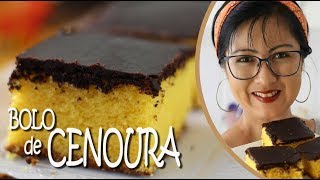 BOLO DE CENOURA FOFINHO COM COBERTURA SEQUINHA DE CHOCOLATE  DIKA DA NAKA [upl. by Evars]