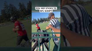 POV REF STICKS TO NFL SCRIPT 💀 football funny shorts [upl. by Schmidt]