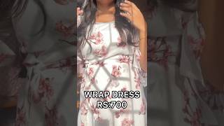 Wrap Dress underRs700 fashion haul shorts myntra [upl. by Wiburg346]