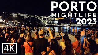 Porto nightlife 2023 Porto RIBEIRA Portugal 4K Porto night walk [upl. by Alleen]