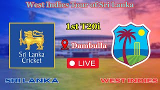 Live  1st T20 Sri Lanka vs West Indies  SL vs WI Live  icc cricket india srilanka westindies [upl. by Yk]