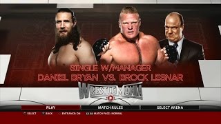 WWE 2K16 PS3  Daniel Bryan VS Brock Lesnar [upl. by Emsmus]