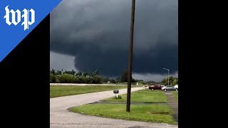 Potential tornado seen in southern Florida [upl. by Elberfeld]