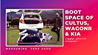 boot space comparison between cultus vxl 2021 suzuki wagonr 2021 amp kia sportage 2021 [upl. by Massab]