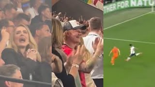 Adele amp Ed Sheeran Reaction to Watkins Goal Vs Netherlands [upl. by Yelyk813]