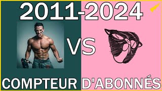 Tibo InShape vs SQUEEZIE Compteur dabonnés 20112024 [upl. by Boy]