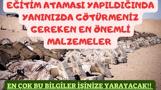 JANDARMA UZMAN ERBAŞ EĞİTİME GİDERKEN GÖTÜRMEMİZ GETEKEN MALZEMELER ÖNEMLİ BİLGİLER uzmançavuş jgk [upl. by Eceirtal]