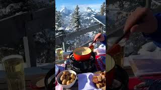 Swiss cheese yummy cheese swissalps swisscheese trending shorts food [upl. by Noswal]