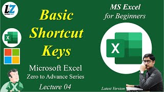 4 MS Excel  Basic Shortcut Keys  UrduHindi  Learner Zero excel microsoft learning exceltips [upl. by Sorcim596]