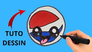 COMMENT dessiner le logo PEPSI KAWAI FACILEMENT [upl. by Aivatnwahs226]