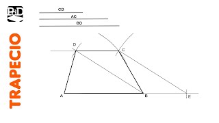 Trapecio Escaleno dadas sus Bases y las Diagonales  Cuadriláteros [upl. by Bolen]