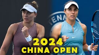 Paula Badosa vs Viktoriya Tomova  2024 China Open  highlights [upl. by Safko334]