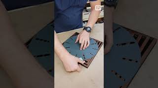 Geometric Walnut and Epoxy Resin Clock diy epoxy xtoolp2 xtool [upl. by Neufer]