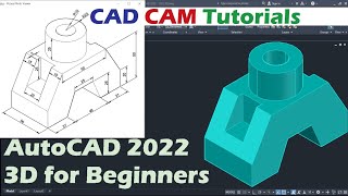 AutoCAD 2022 3D Tutorial for Beginners [upl. by Nas689]