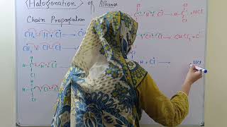 Halogenation of Alkanes  Free Radical Mechanism  Chapter  8  Chemistry 12  MDCAT  ECAT  PTB [upl. by Sidman685]