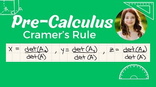 Cramers Rule with a 3x3 Matrix [upl. by Sessler]