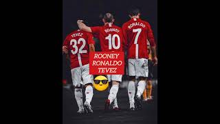 ROONEY RONALDO AND TEVEZ trending football shortsfeed [upl. by Anirtal]