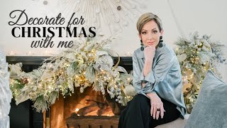 Decorate for Christmas with Me  How to Decorate an Elegant Living Room for the Holidays [upl. by Auqinet294]