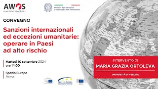 Eccezioni umanitarie e profili doganali – Maria Grazia Ortoleva [upl. by Hekking]