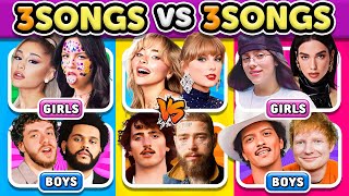 🩷GIRLS vs BOYS🩵 SAVE 3 SONGS PER YEAR 2024♾️  Music Quiz [upl. by Pool]