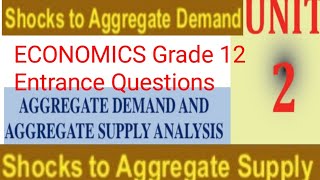 Economics GRADE 12 UNIT 2 UNIVERSITY ENTRANCE QUESTIONS WITH EXPLANATIONS [upl. by Dimond]