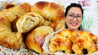 PÃO CROISSANT DE UM JEITO FÁCIL E SIMPLES  AGORA VOCÊ PODE FAZER NA SUA CASA ESSE PÃO TÃO DELICIOSO [upl. by Zigrang]