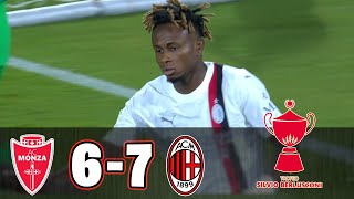 GOL E HIGHLIGHTS Trofeo Berlusconi MONZA MILAN 67 🔴⚫ PULISIC e COLPANI in GOL [upl. by Jabe929]