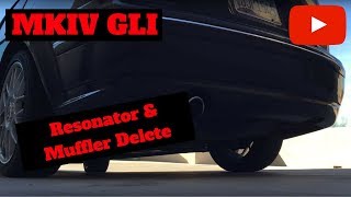 Mk4 18T GLI Resonator amp Muffler Delete [upl. by Ydak296]