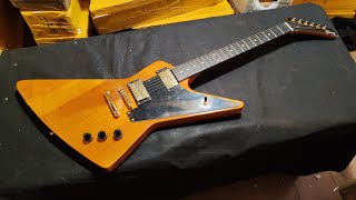 Обзор доработанной китайской реплики Gibson Explorer махагон натур [upl. by Ambros]