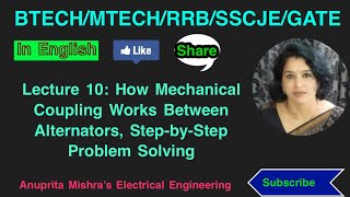 Lecture 10 How Mechanical Coupling Works Between Alternators StepbyStep Problem Solving [upl. by Yenittirb116]