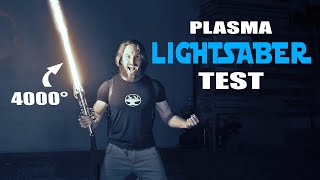 4000° PROTOLIGHTSABER TEST CUTS ANYTHING [upl. by Ellecrad]