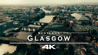 Glasgow Scotland 🏴󠁧󠁢󠁳󠁣󠁴󠁿  by drone 4K [upl. by Lauer]