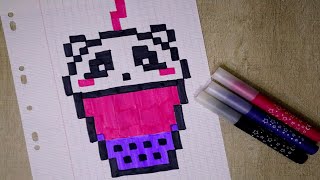 Bubble Tea Kawaii en PIXEL ART [upl. by Yerroc]