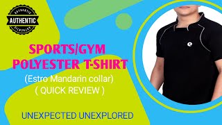 SPORTS TSHIRTS  ESTRO MANDARIN COLLAR TSHIRTS  polyester tshirt UU [upl. by Eybba216]