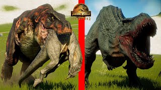 BATTLE ROYALE DINOSAURIOS MONSTRUOSOS Y SUPER HIBRIDOS Batalla de dinosaurios mas peligrosos JWE 2 [upl. by Mack427]