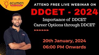 WEBINAR ON IMPORTANCE AND CAREER OPTION THROUGH DDCET DIPLOMA TO DEGREE STUDENTS  20 JANUARY 2024 [upl. by Barr514]