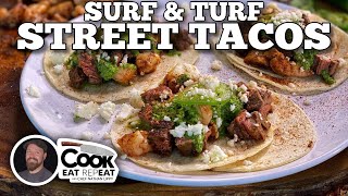 Surf amp Turf Street Tacos  Blackstone Griddles [upl. by Oneladgam]