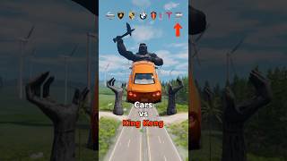 Cars vs King Kong ❌😂🙉 BeamNGDrive shorts beamngdrive [upl. by Dorothy]