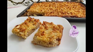 Schnelles Blechkuchen mit Mandelkruste in nur 10 Minuten I Einfaches Blechkuchen Rezept [upl. by Fridlund219]