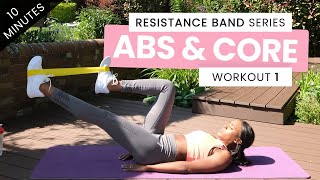 RESISTANCE BAND WORKOUT  ABS amp CORE  HOME WORKOUT  10 MINUTES [upl. by Reld]